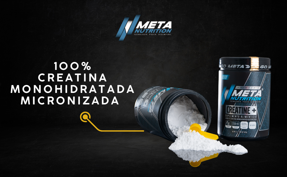 Creatine+ 1kg Meta Nutrition | Creatina Monohidratada Micronizada | 210 Servicios