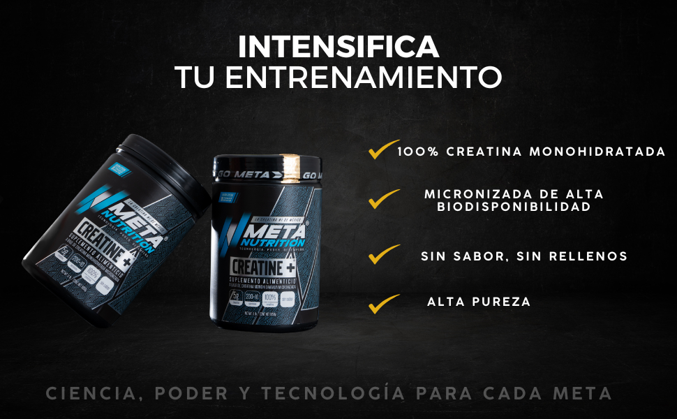 Creatine+ 1kg Meta Nutrition | Creatina Monohidratada Micronizada | 210 Servicios