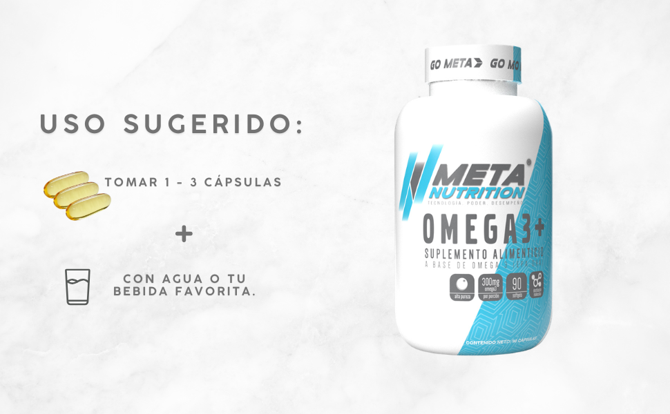 Omega 3+ | Alta Pureza EPA y DHA | 90 Softgels | Destilación Molecular
