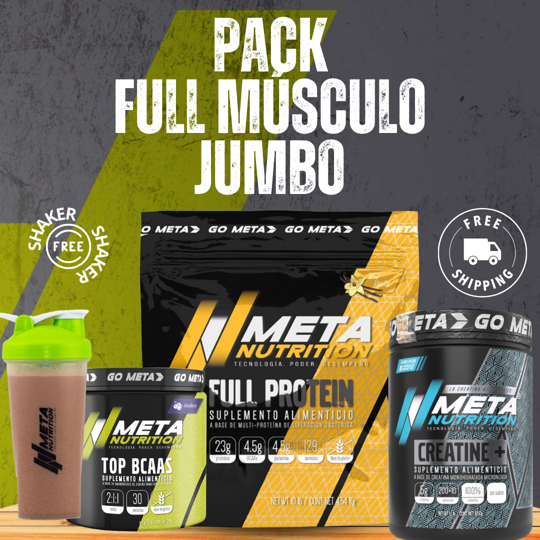 PACK - MÚSCULO FULL Y CREATINE+ JUMBO Shaker GRATIS.