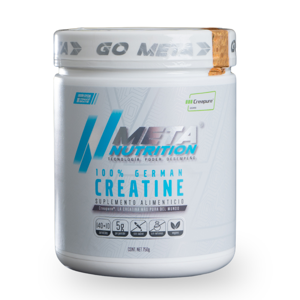 100% German Creatine Creapure® | Meta Nutrition | Pureza Certificada | 150 Servicios