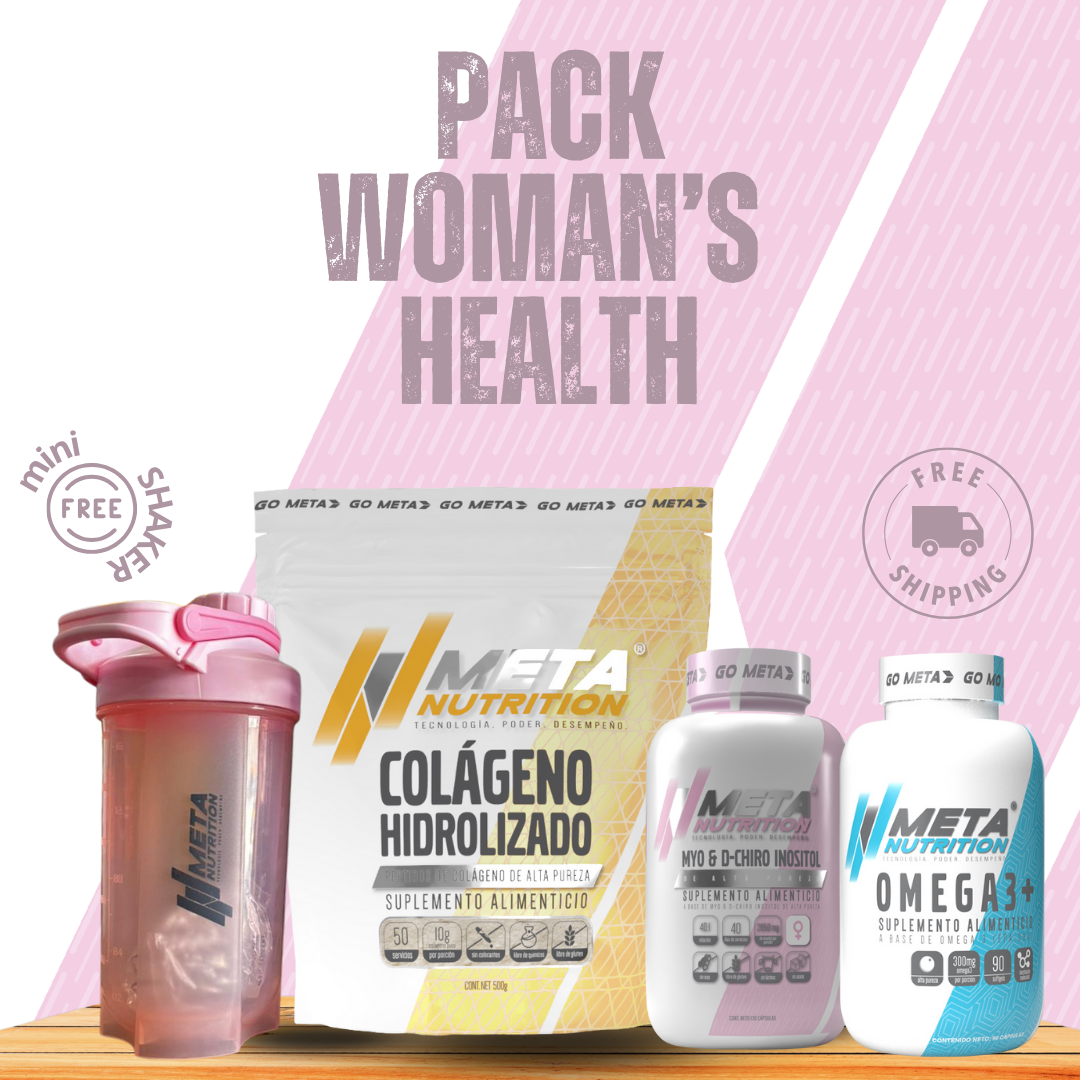 PACK WOMAN´S HEALTH: Colágeno+ Inositol + Omega3+ Shaker 500ml GRATIS.