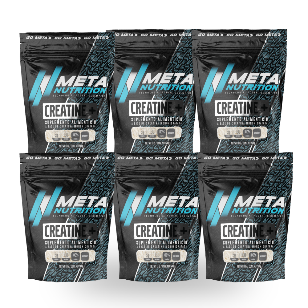 6 PACK de Creatina Monohidratada Micronizada – 100 Servicios.
