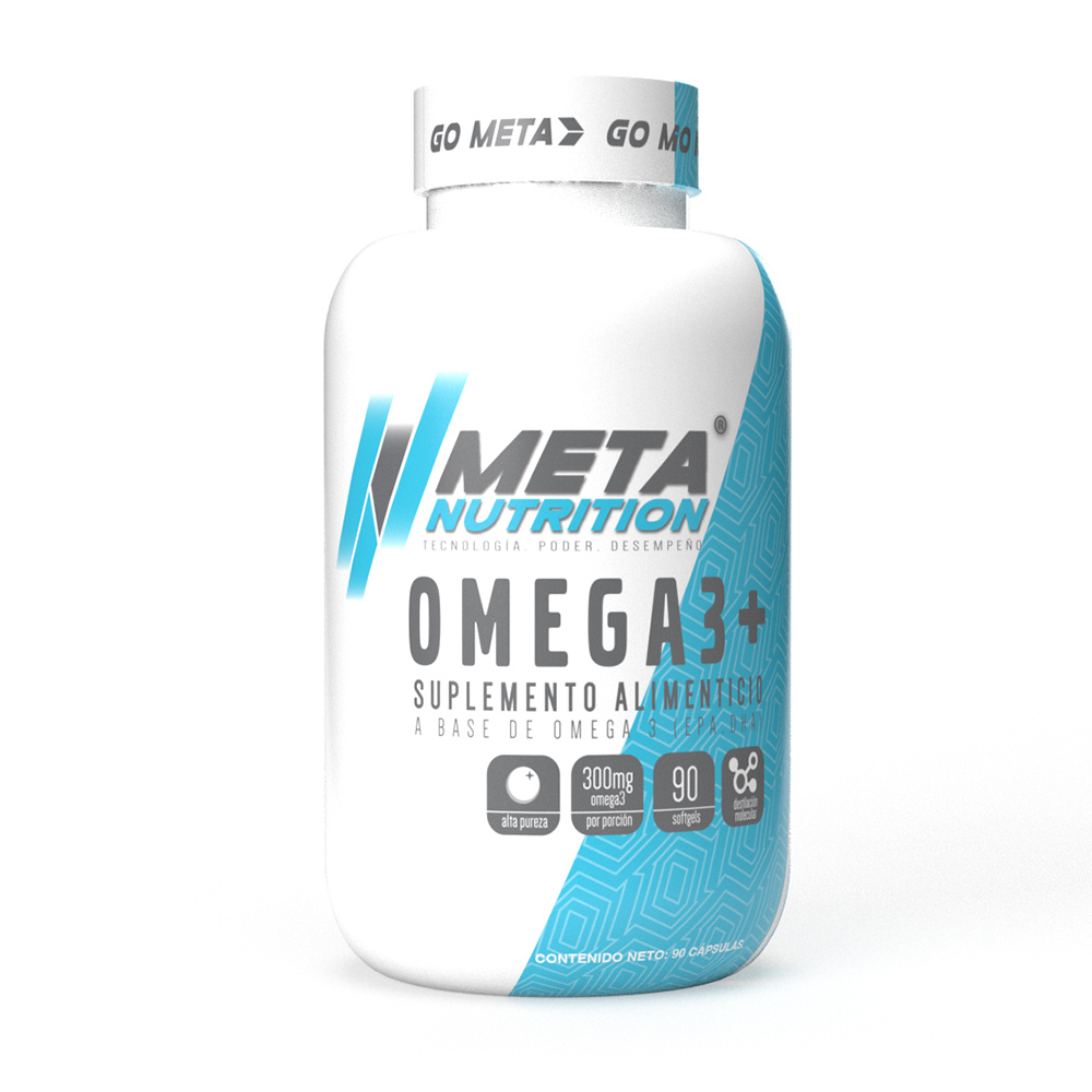 Omega 3+ Meta Nutrition | Alta Pureza EPA y DHA | 90 Softgels | Destilación Molecular
