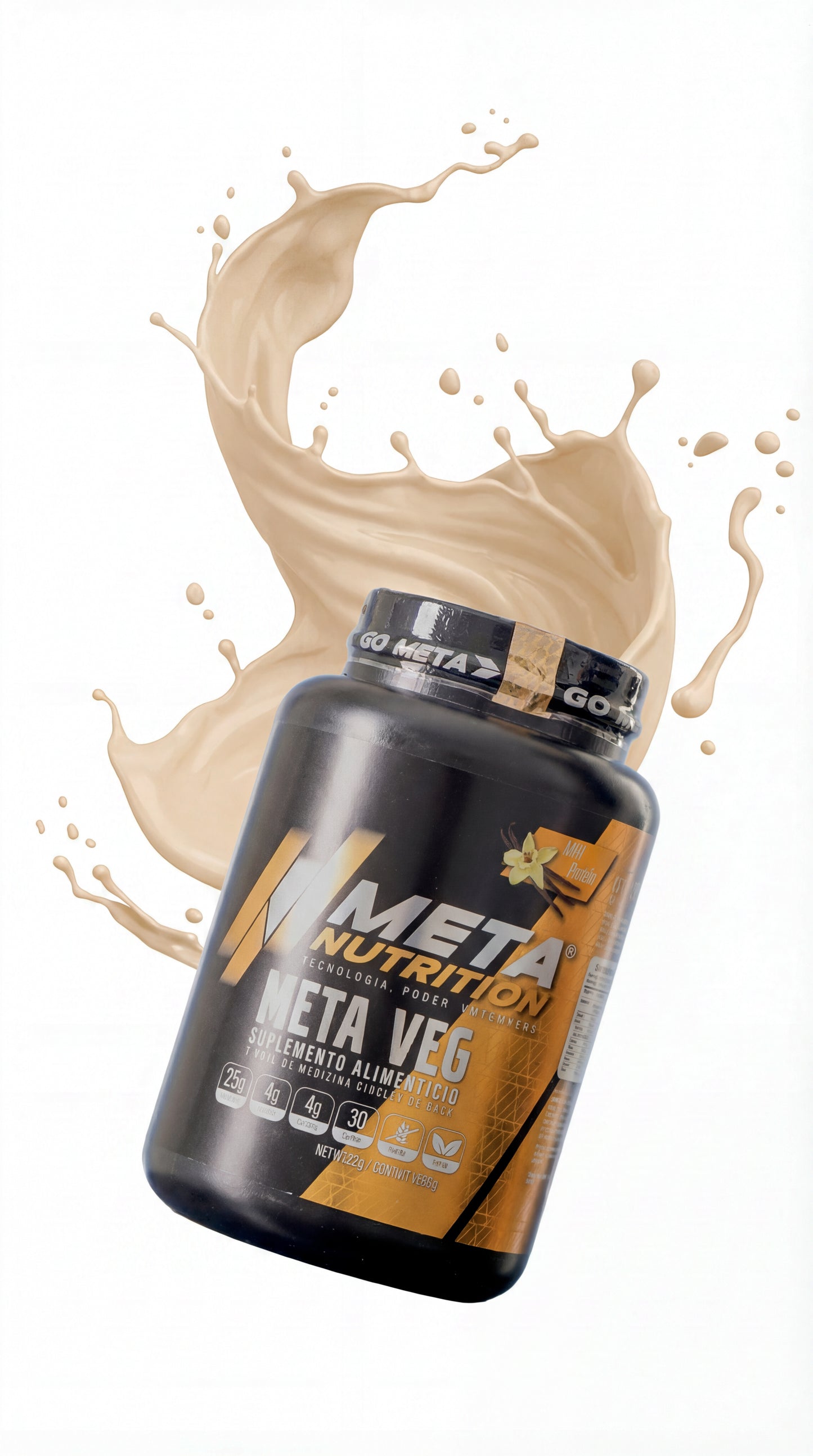 Meta Veg Meta Nutrition- Proteína Vegana Aislada e Hidrolizada, 2.29 lb 30 servicios