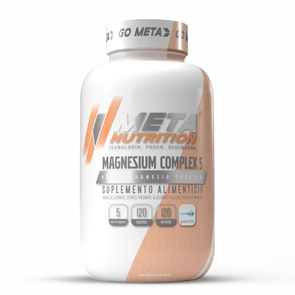 Magnesium Complex-5 Meta Nutrition |Complejo de 5 Mg, 120 Caps.
