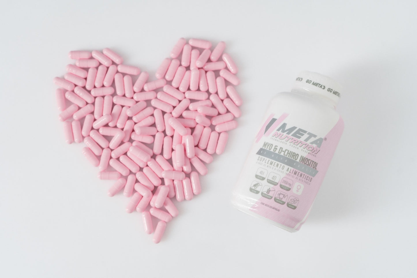 Myo & D-Chiro Inositol Meta Nutrition | ratio 40:01, 120 caps, 40 días.