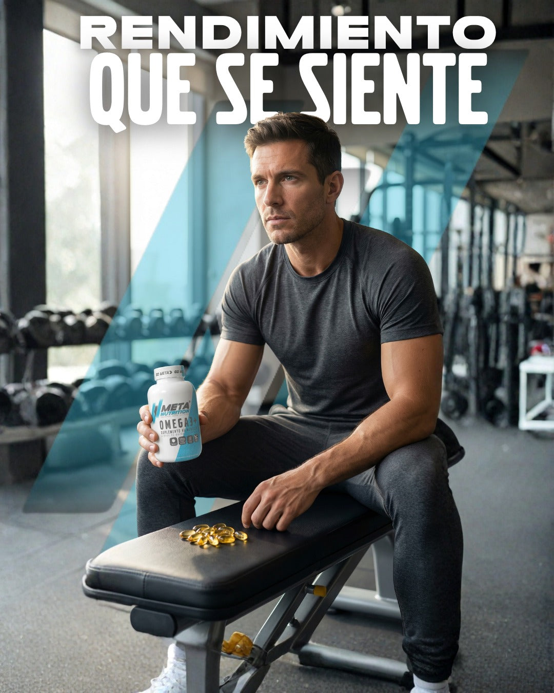 Omega 3+ Meta Nutrition | Alta Pureza EPA y DHA | 90 Softgels | Destilación Molecular