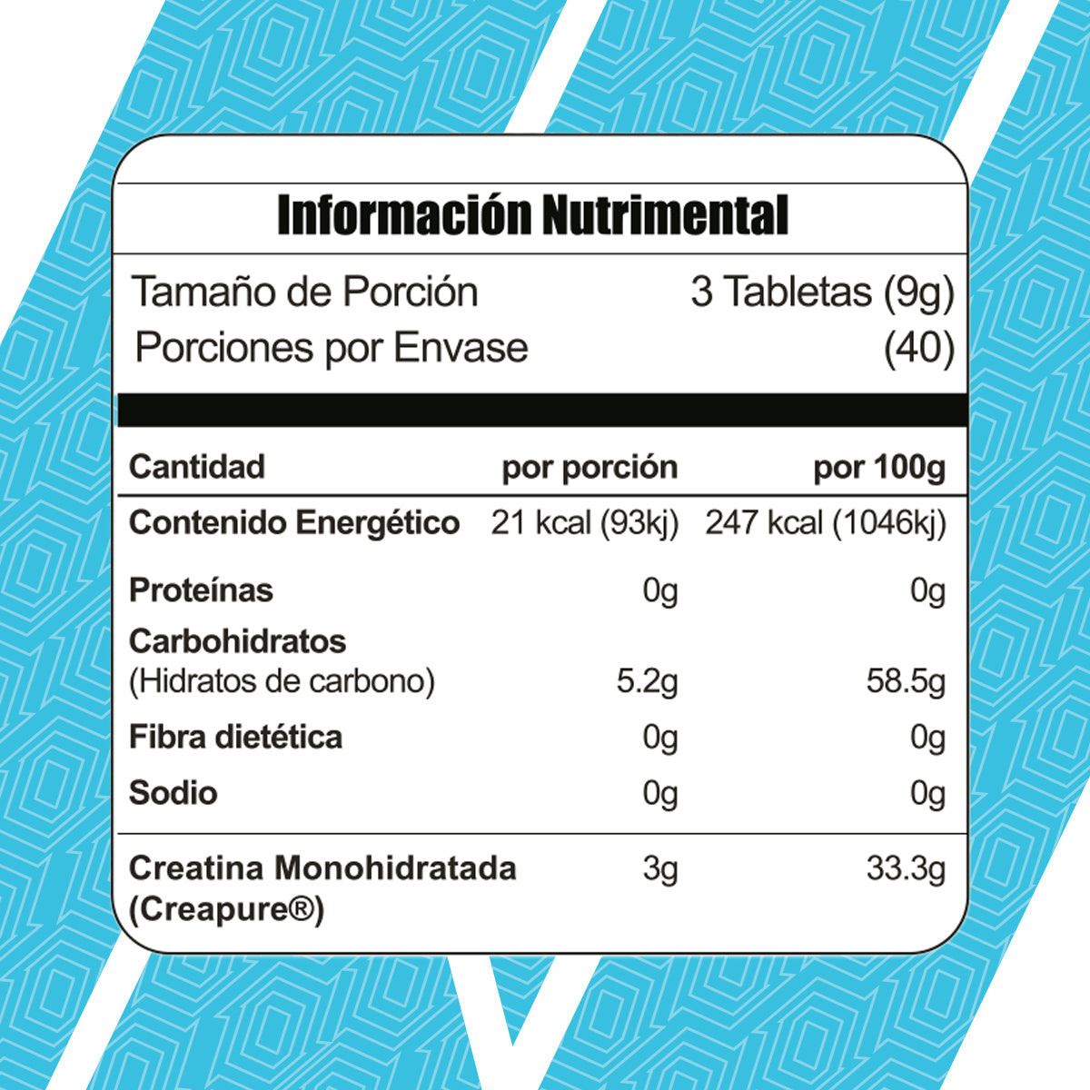 Creatine Chews Creapure® – Creatina Alemana Masticable Sabor Wild Lime (120 Tabletas) | Meta Nutrition