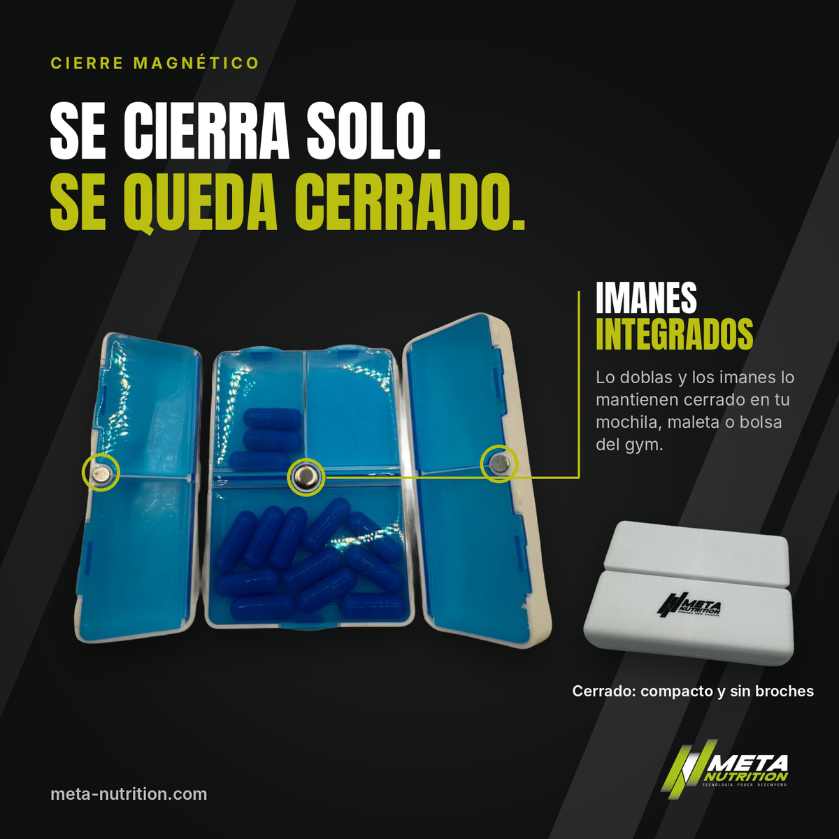 Pastillero magnético Meta Nutrition