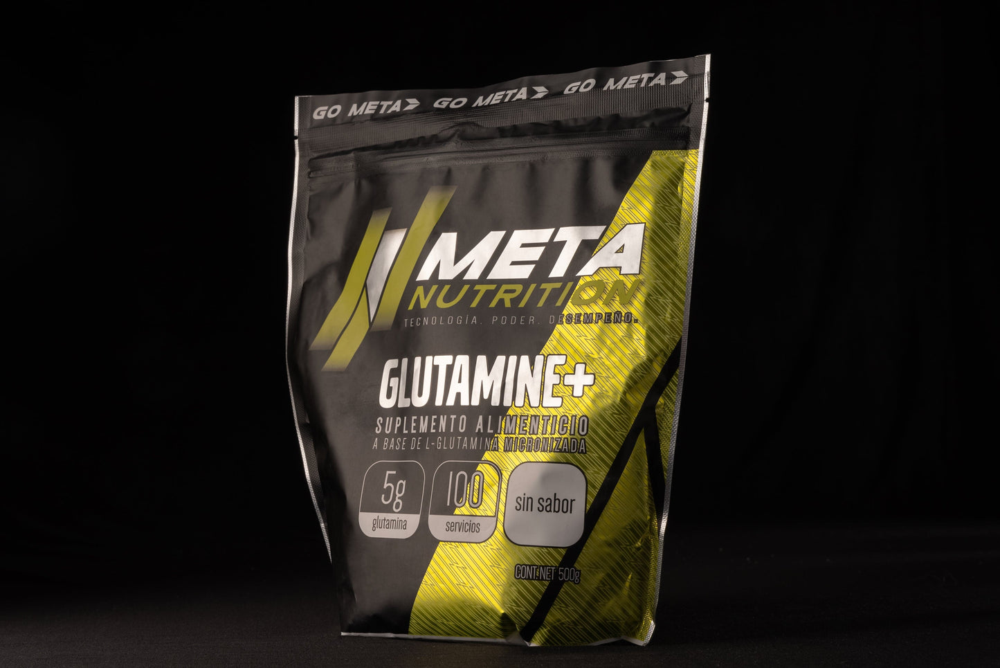 Glutamine+ De Alta Pureza 500g, 100 servicios.