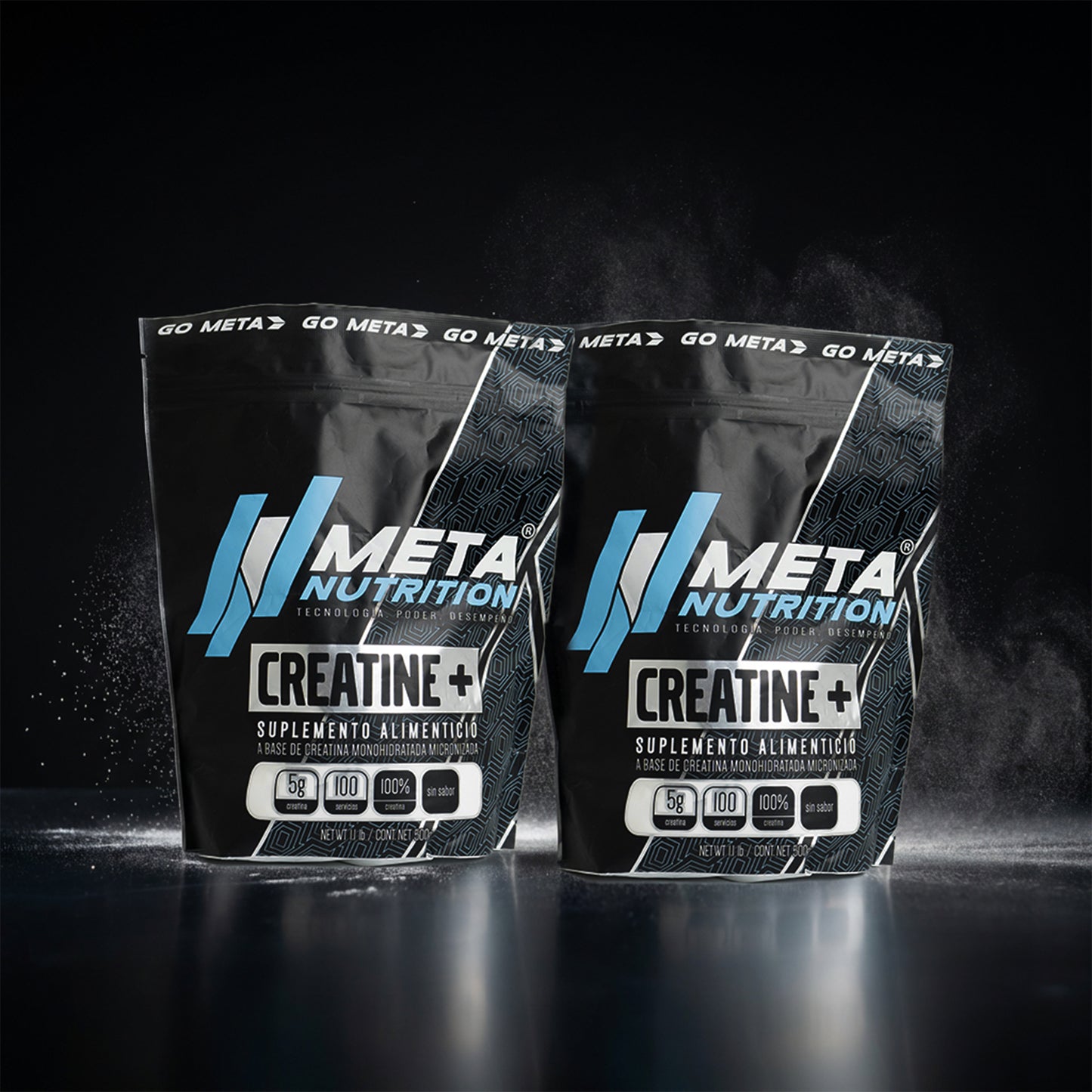 Creatine+ Meta Nutrition | Creatina Monohidratada Micronizada 500g | 100 Servicios