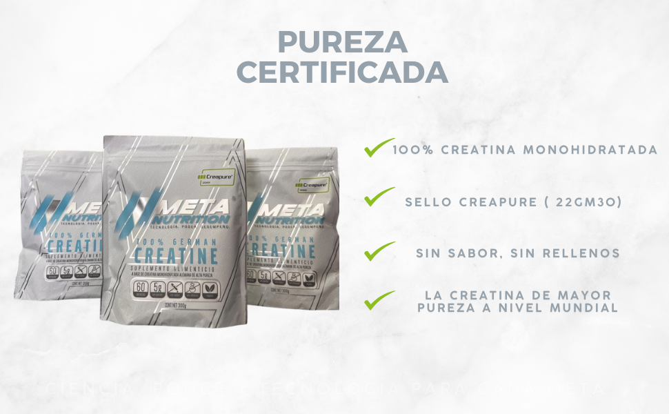 100% German Creatine Creapure® | Pureza Certificada |  60 Servicios