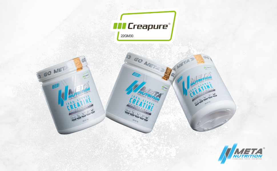 100% German Creatine Creapure® | Meta Nutrition | Pureza Certificada | 150 Servicios