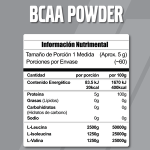 
            
                Cargar imagen en el visor de la galería, BCAA powder de Alta Pureza
            
        