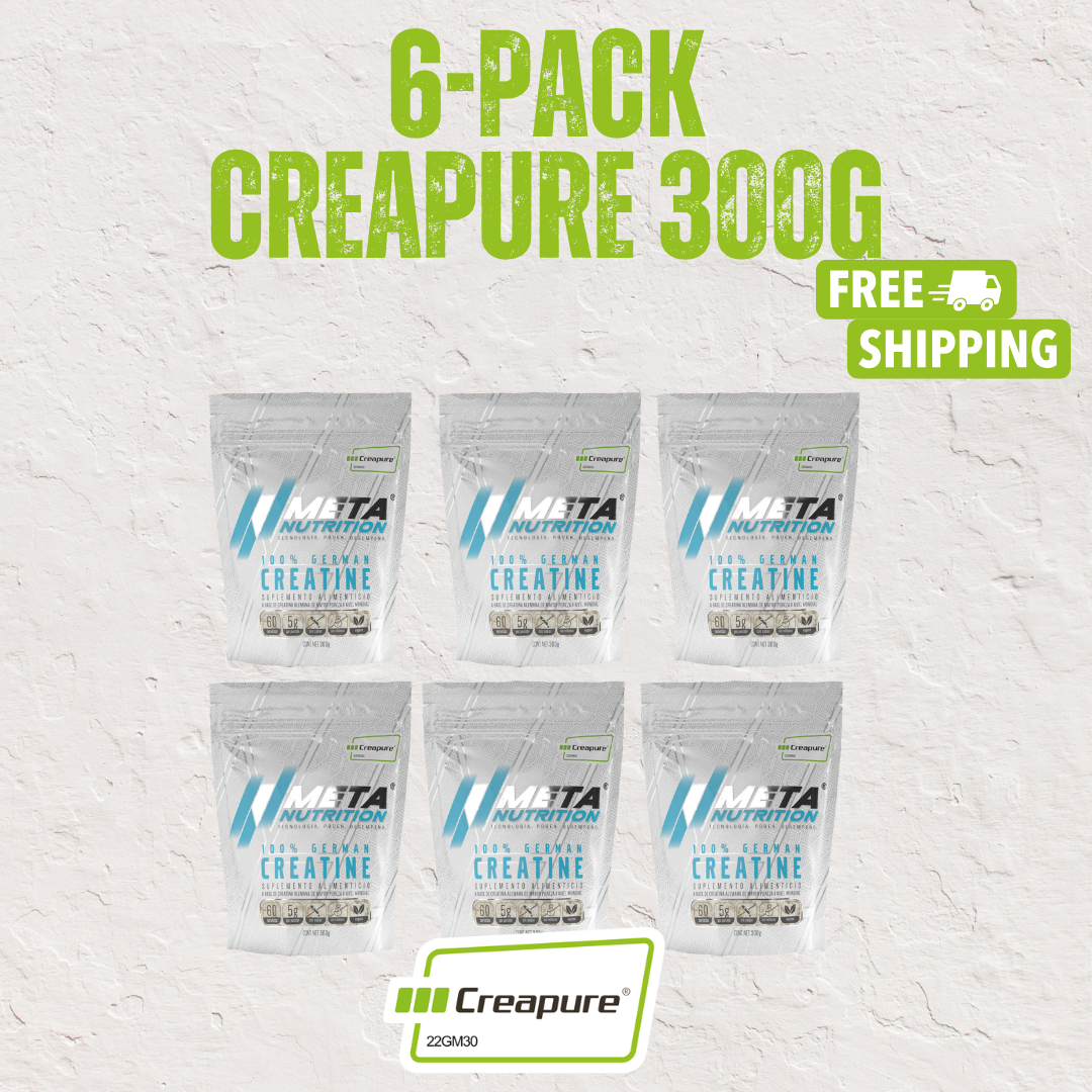 6 PACK de 100% German Creatine - Made of Creapure®, 60 servicios.