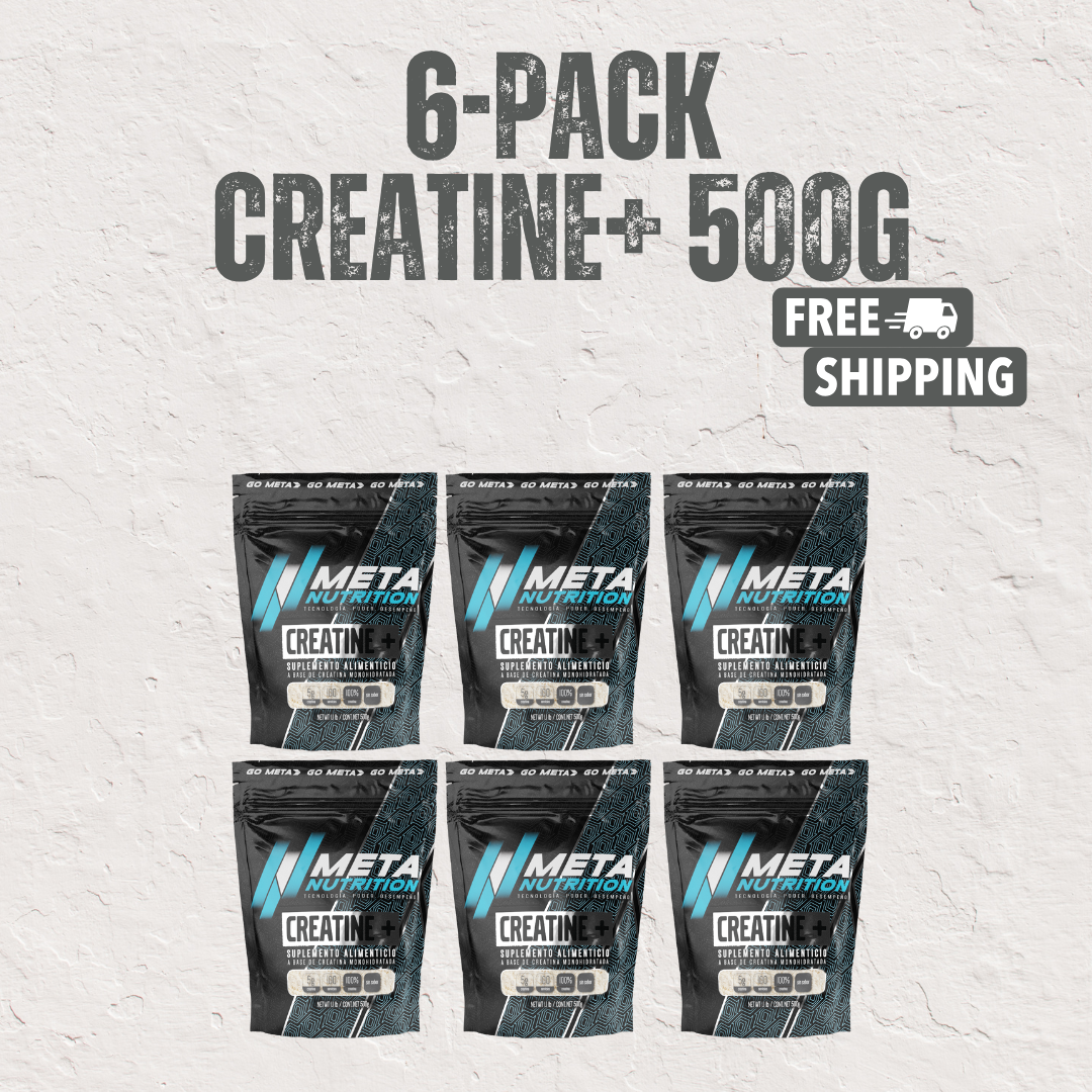 6 PACK de Creatina Monohidratada Micronizada – 100 Servicios.