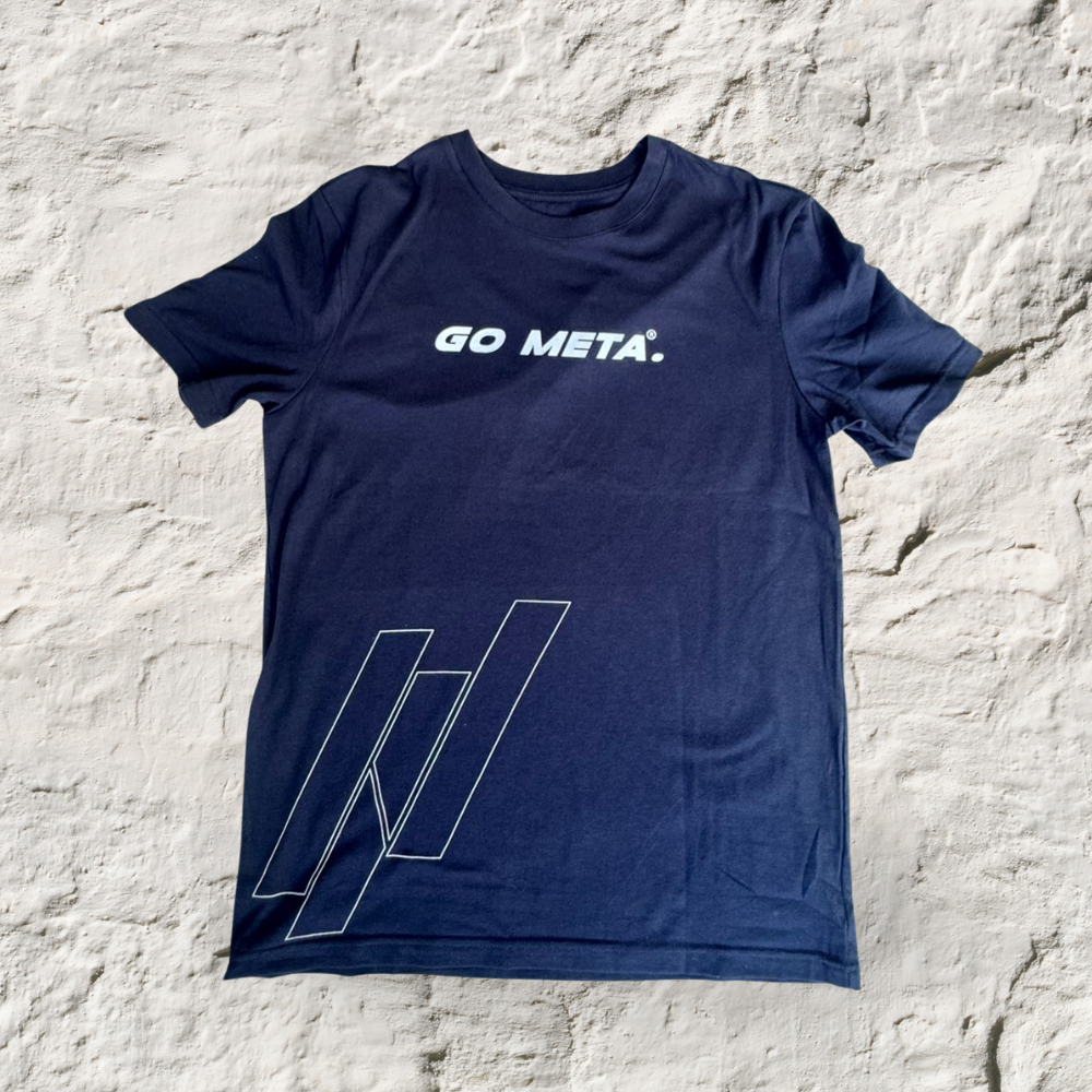 Playera Meta Slim Fit Color Azul Marino