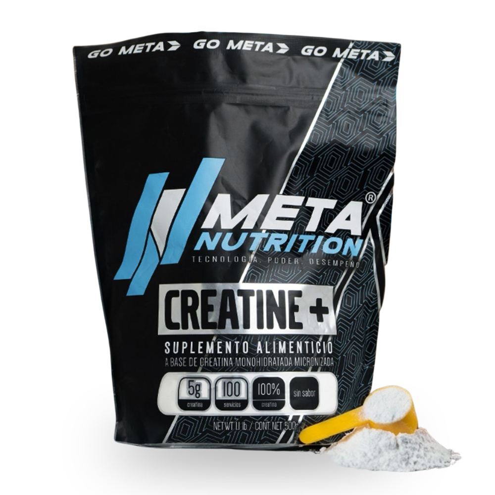 Creatine+ Meta Nutrition | Creatina Monohidratada Micronizada 500g | 100 Servicios