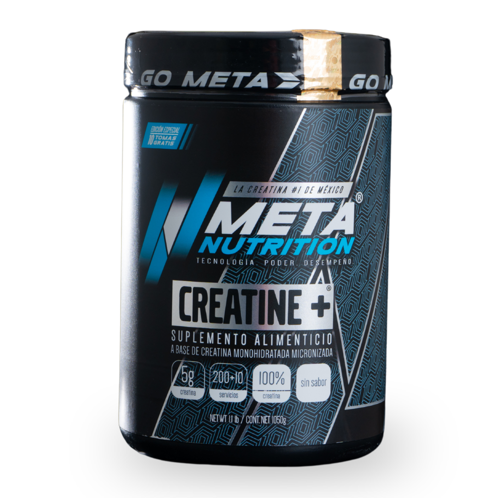 Creatine+ 1kg Meta Nutrition | Creatina Monohidratada Micronizada | 210 Servicios