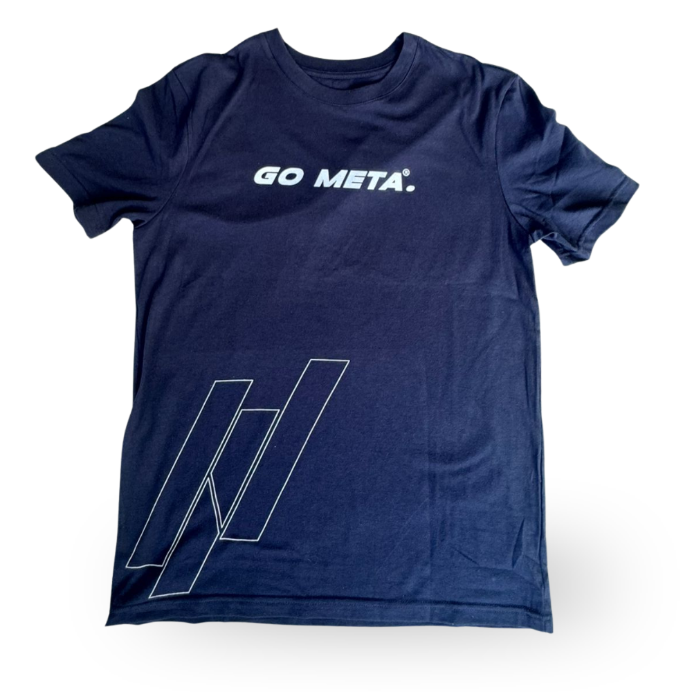 Playera Meta Slim Fit Color Azul Marino