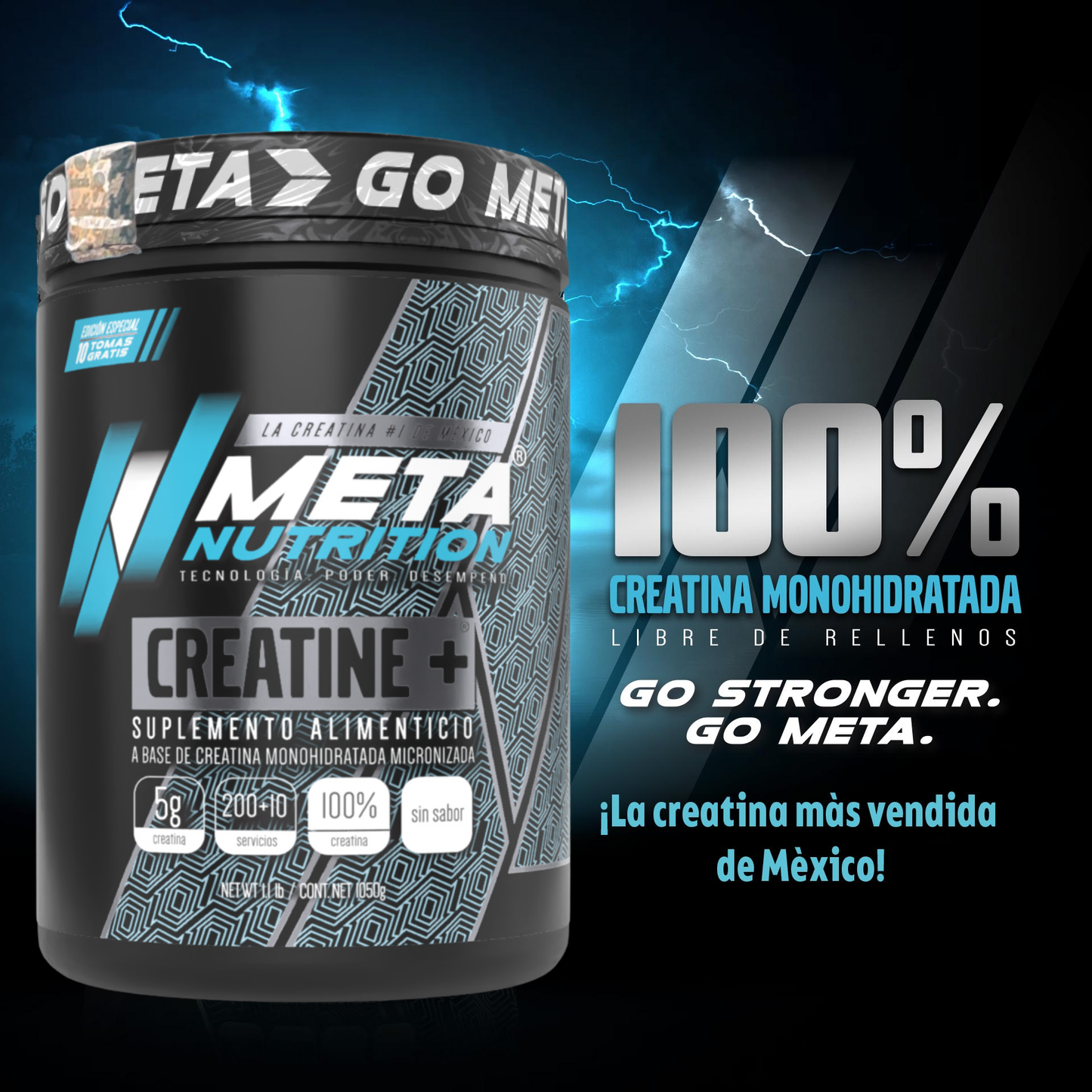 6 PACK de Creatina Monohidratada Micronizada – 200 Servicios.