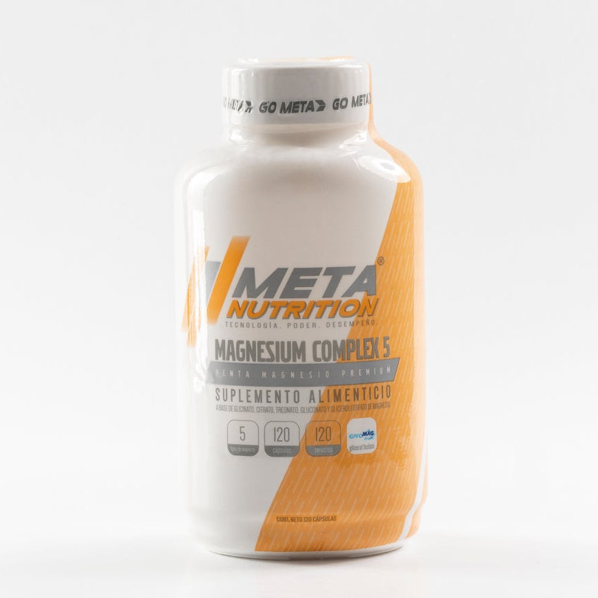 Magnesium Complex-5 Meta Nutrition |Complejo de 5 Mg, 120 Caps. con GIVOMAG