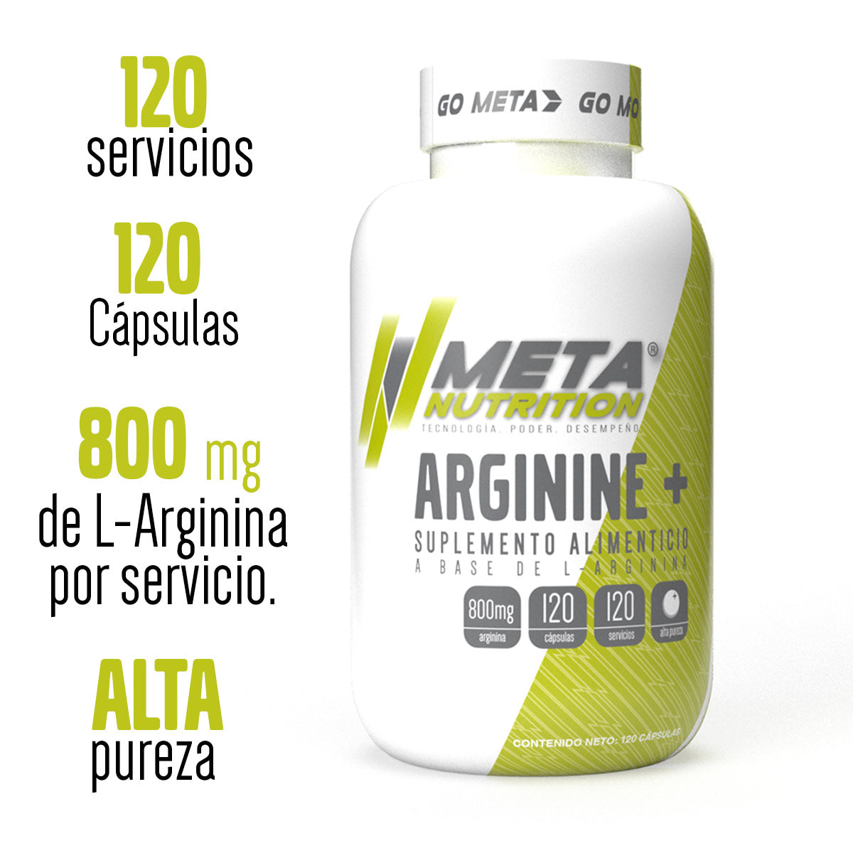 Arginine+, 120 cápsulas.