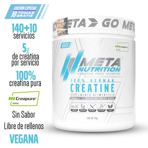 100% German Creatine - Made of Creapure®,  140+ 10 servicios GRATIS.