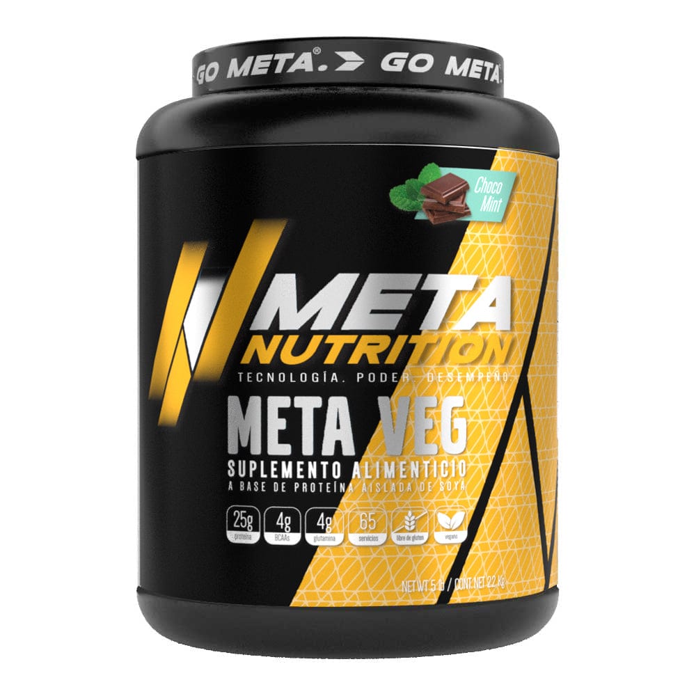 Meta Veg Proteina Vegana 65 servicios, aislada e hidrolizada, 5 lb,