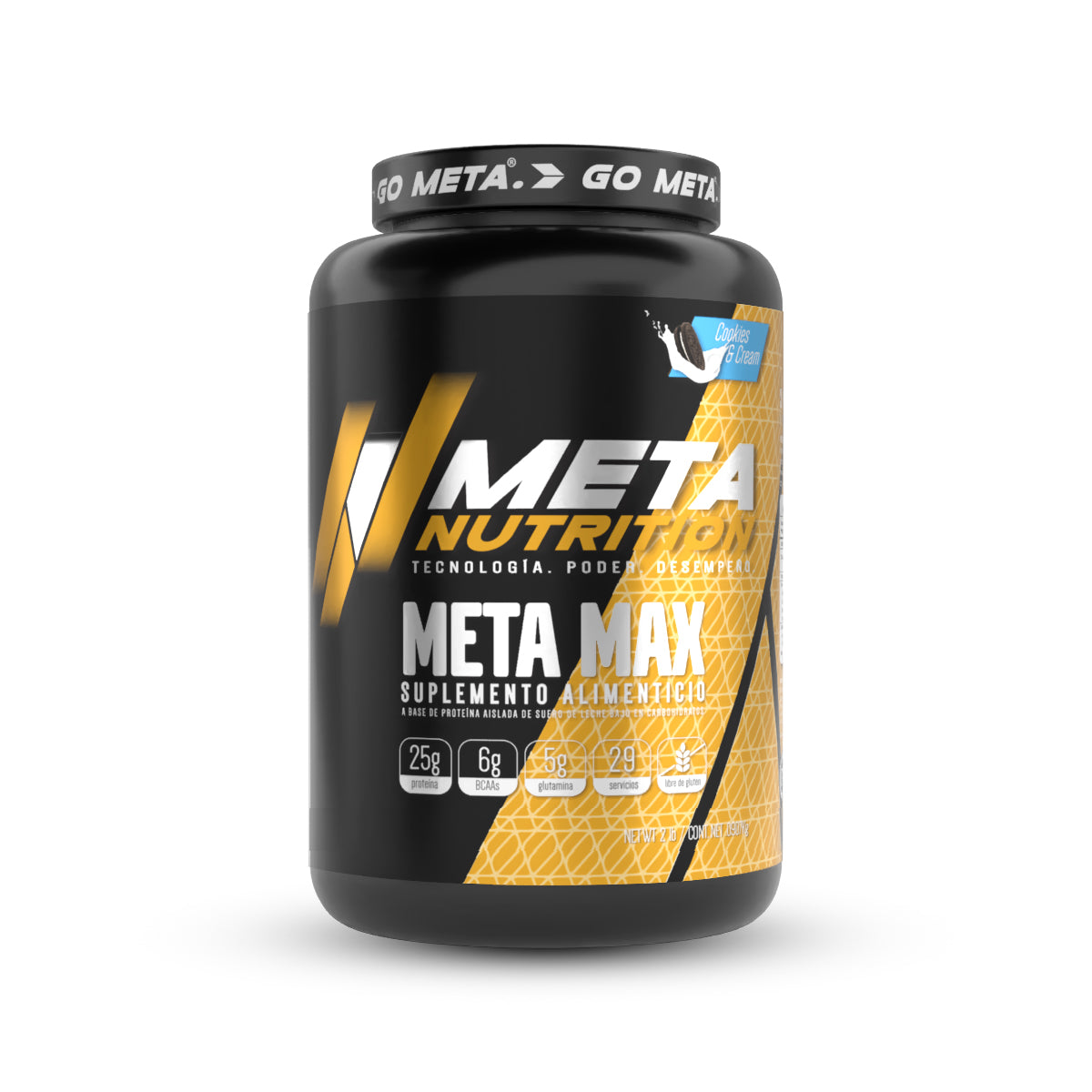 Meta Veg Meta Nutrition | Proteína Vegana Aislada e Hidrolizada, 2.29 lb 30 servicios