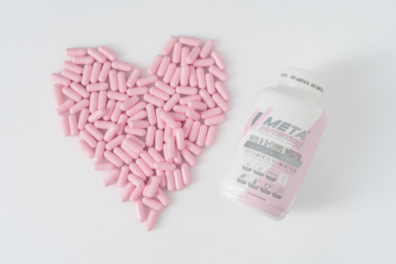 Myo & D-Chiro Inositol Meta Nutrition | ratio 40:01, 120 caps, 40 días.