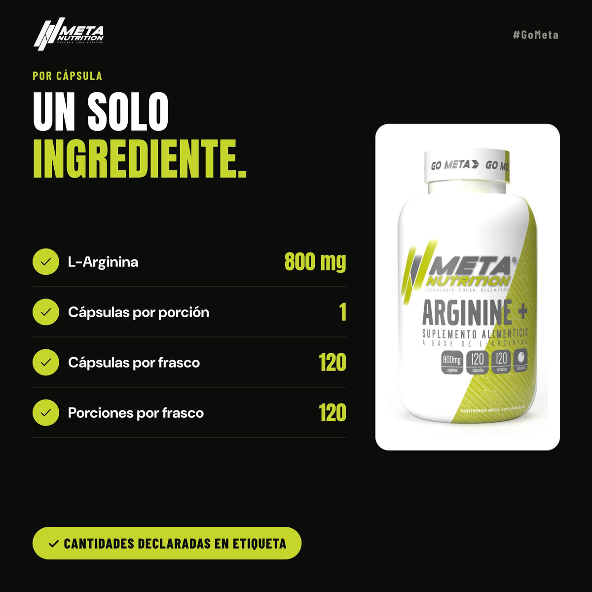 Arginine+ | L-Arginina 120 cápsulas.