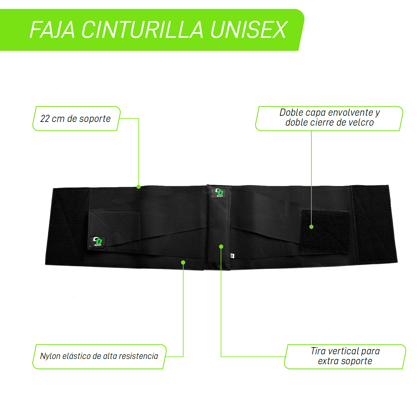 Faja Lumbar Doble Argolla  | CB SPORT.