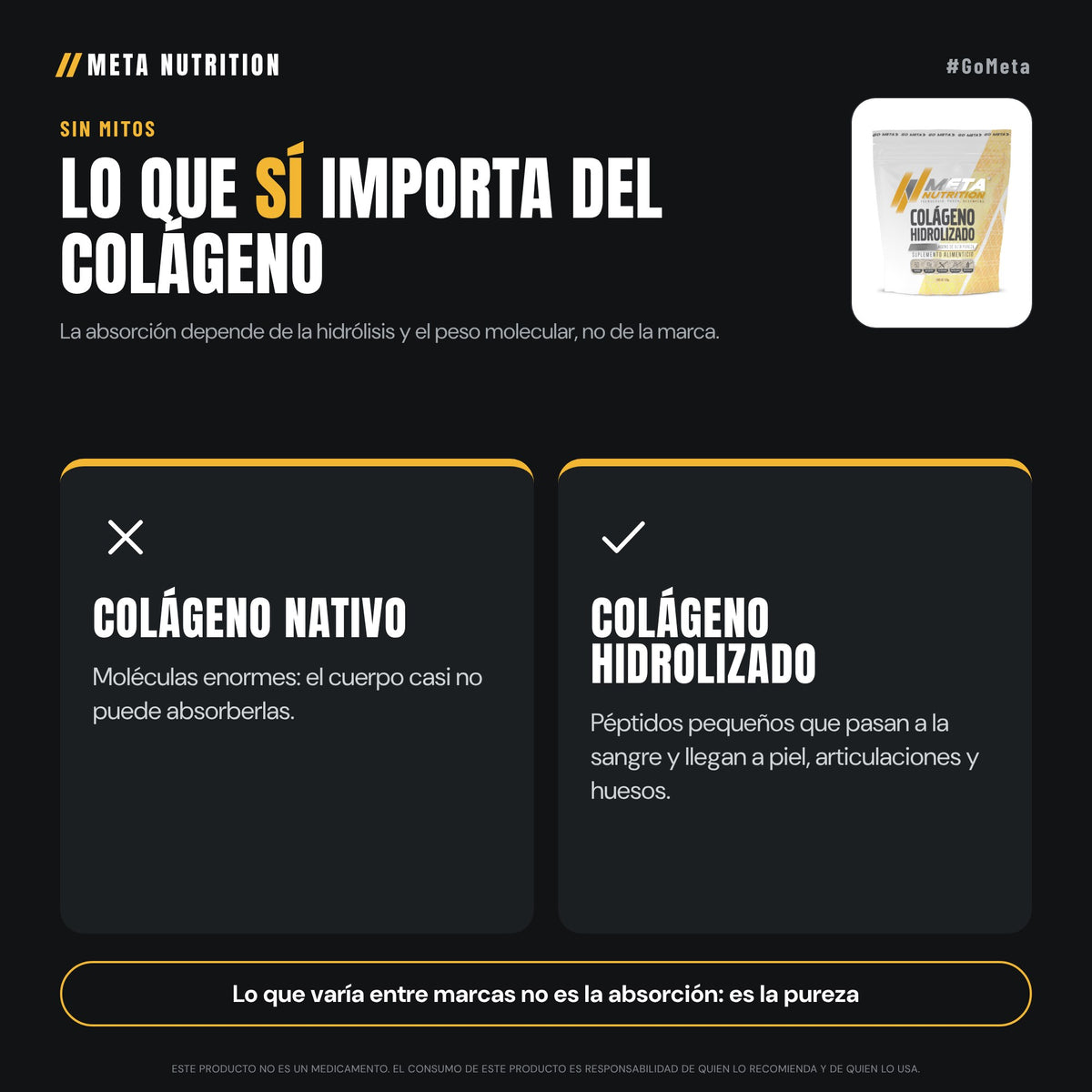 6 PACK de Colágeno Hidrolizado de Alta Pureza 500g.