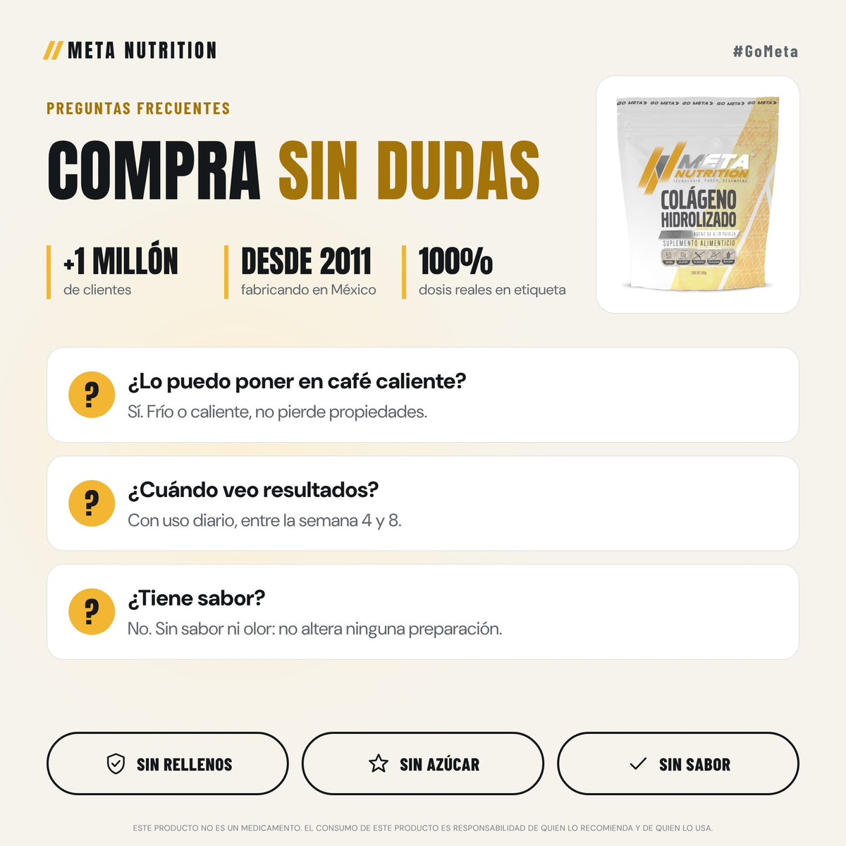 6 PACK de Colágeno Hidrolizado de Alta Pureza 500g.