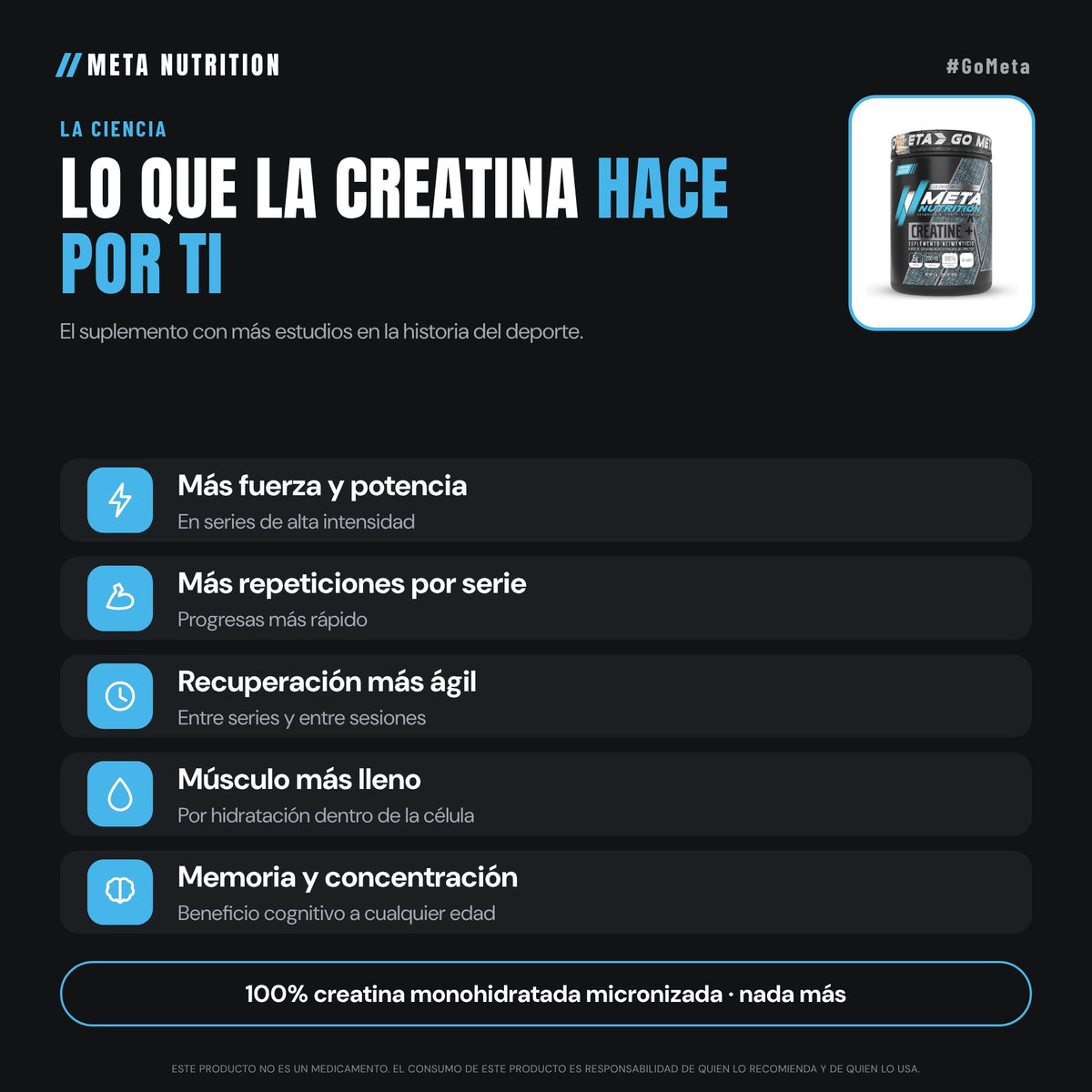 Creatine+ 1kg  | Creatina Monohidratada Micronizada | 210 Servicios