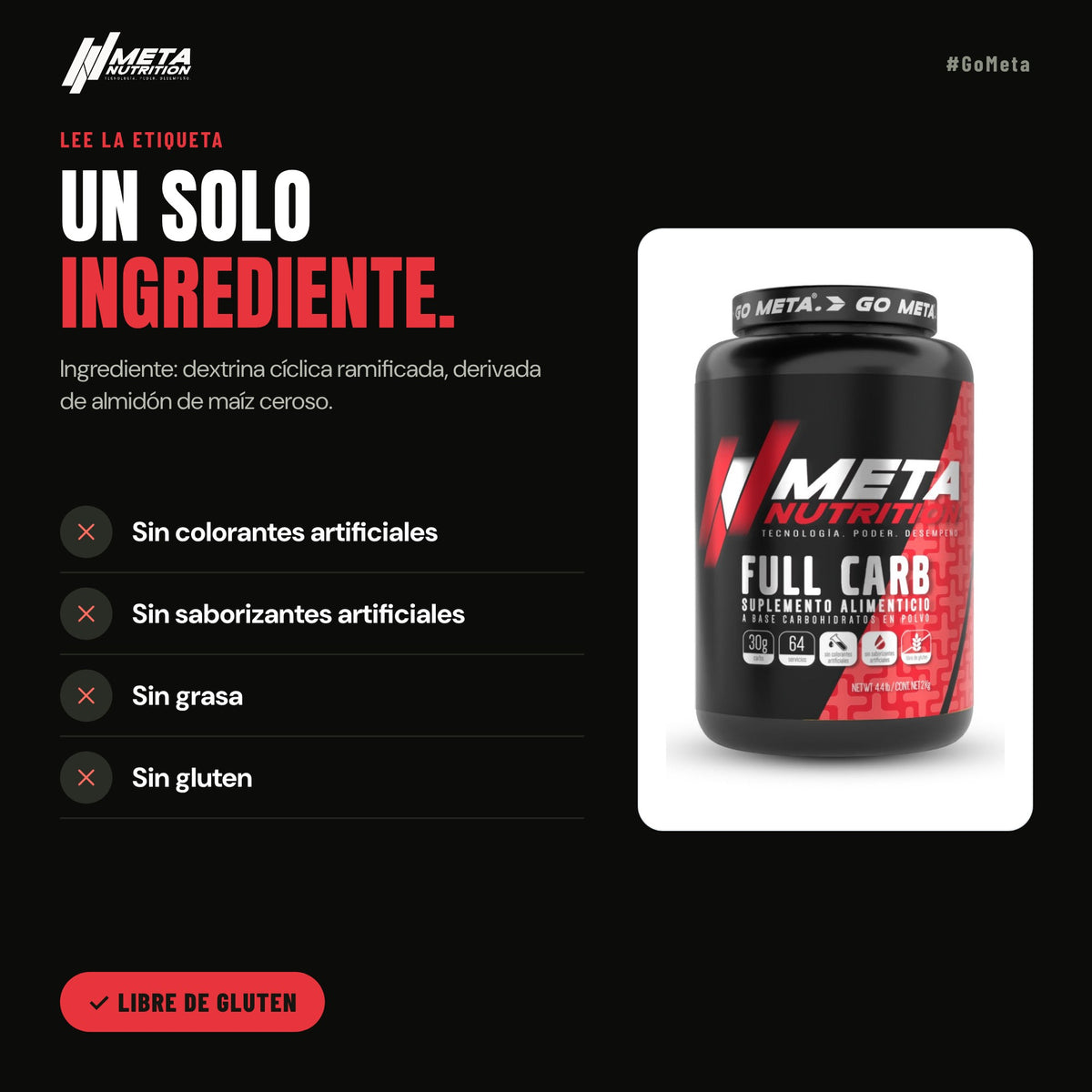 Full Carb - Carbohidratos, 2Kg. 64 servicios