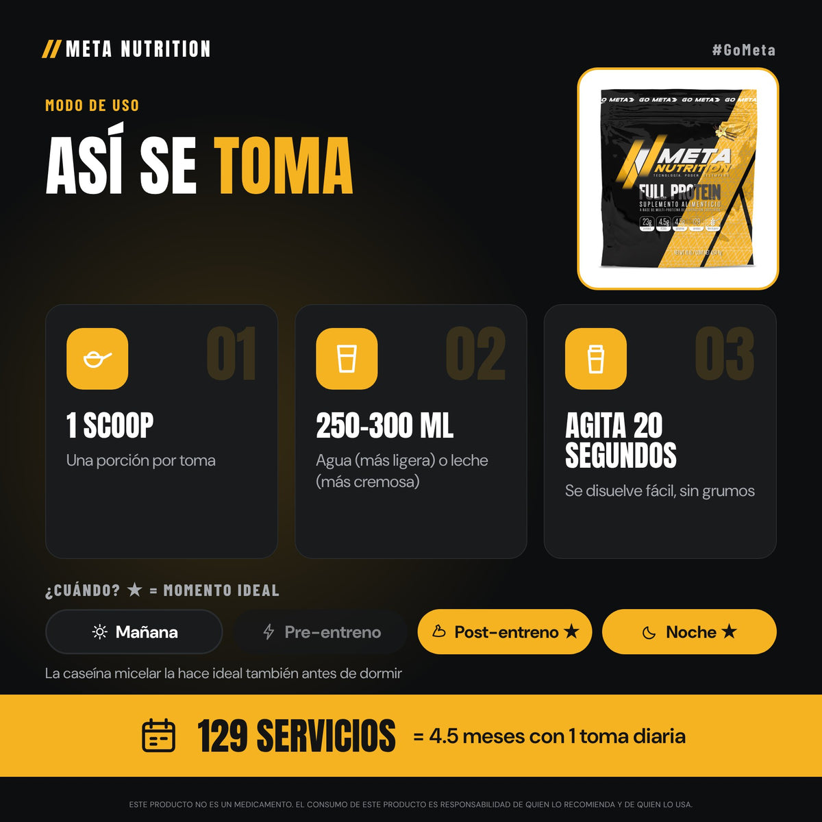 Full Protein 10lb | Proteína Multi Fuente | 129 Servicios | 4.5 Meses