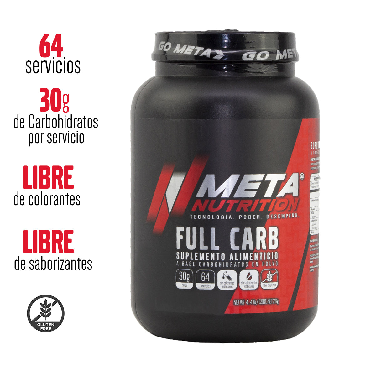 Full Carb - Carbohidratos, 2Kg. 64 servicios