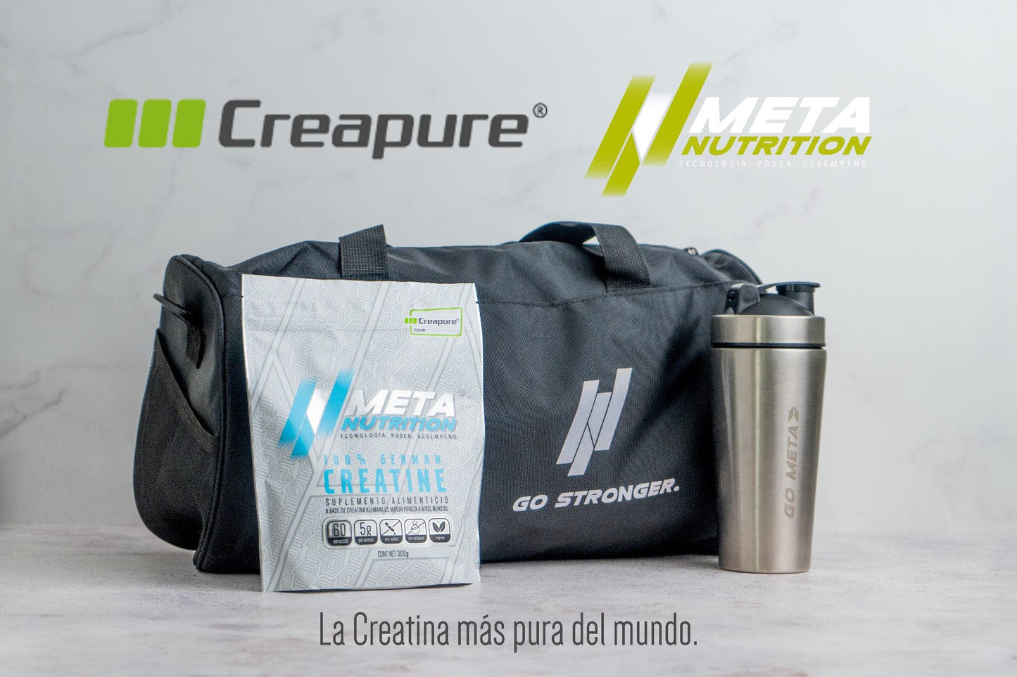 100% German Creatine Meta Nutrition- Made of Creapure®, 60 servicios.