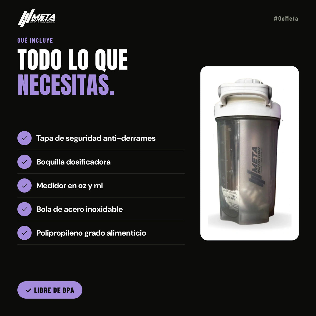Meta Shaker Pequeño 500 ml.