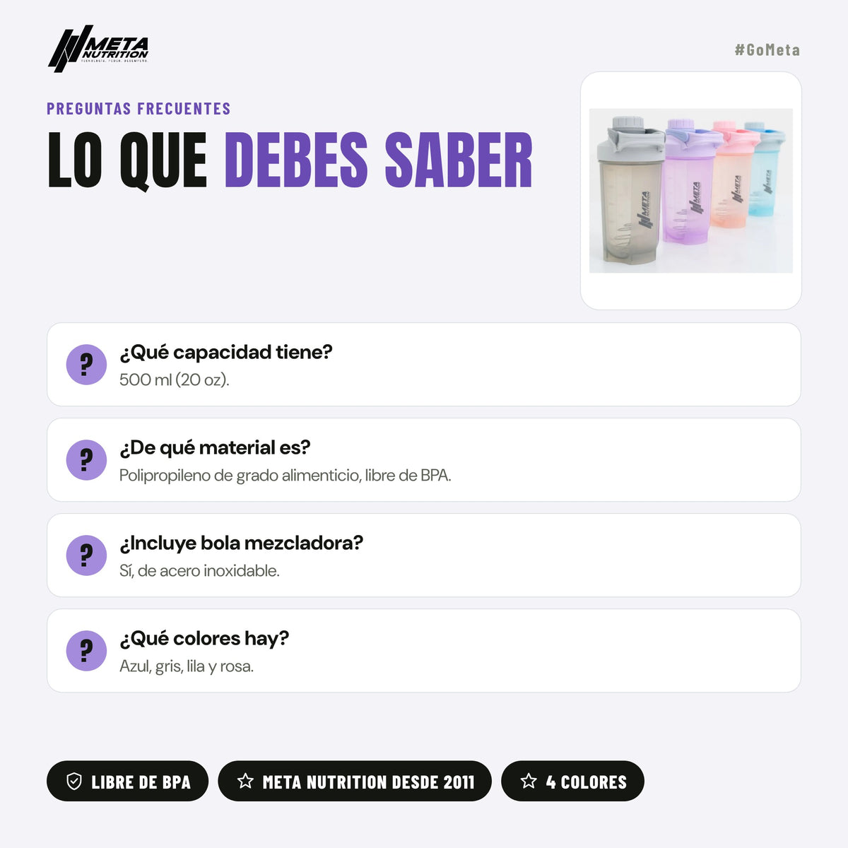 Meta Shaker Pequeño 500 ml.