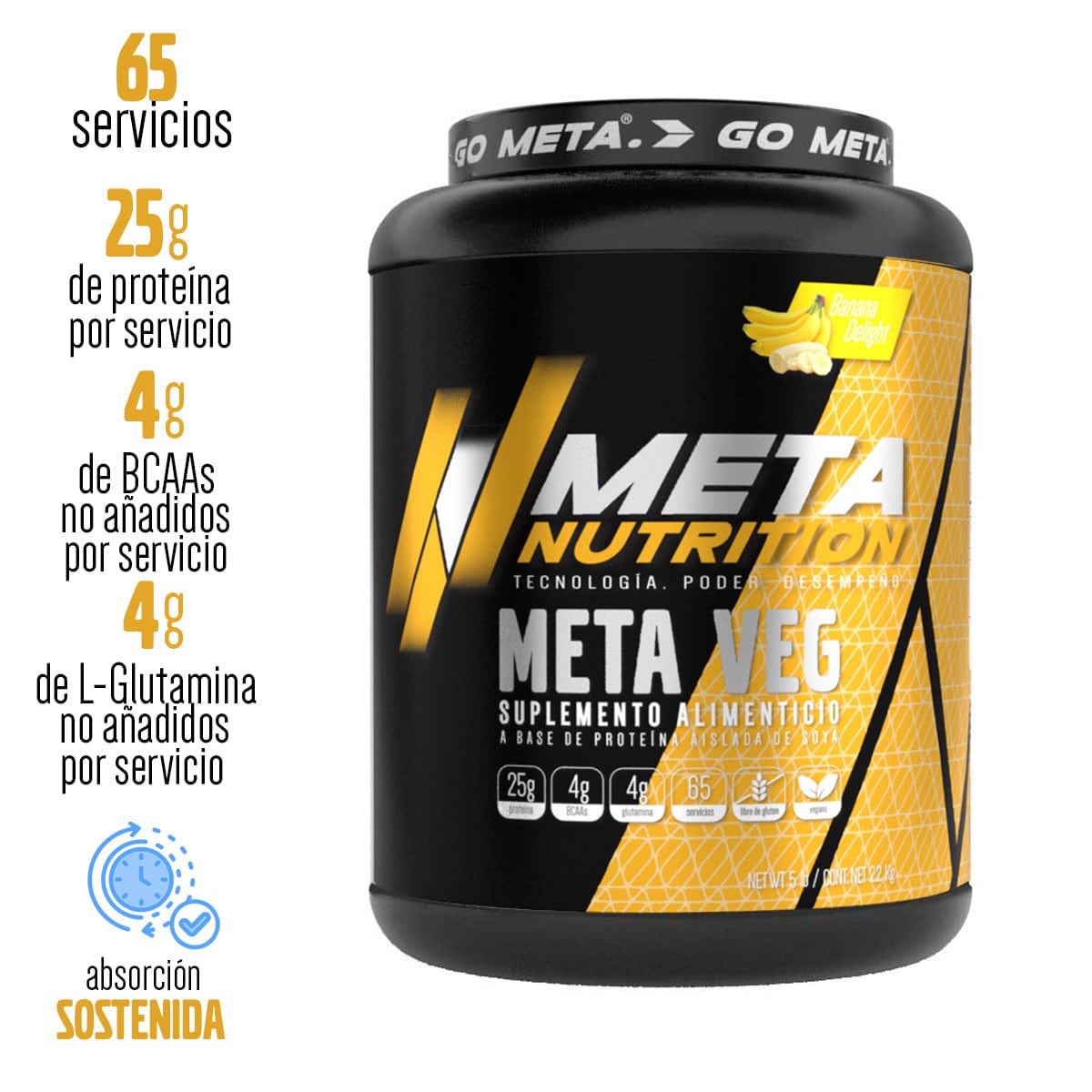 PACK - GANANCIA MUSCULAR VEGAN Shaker GRATIS.