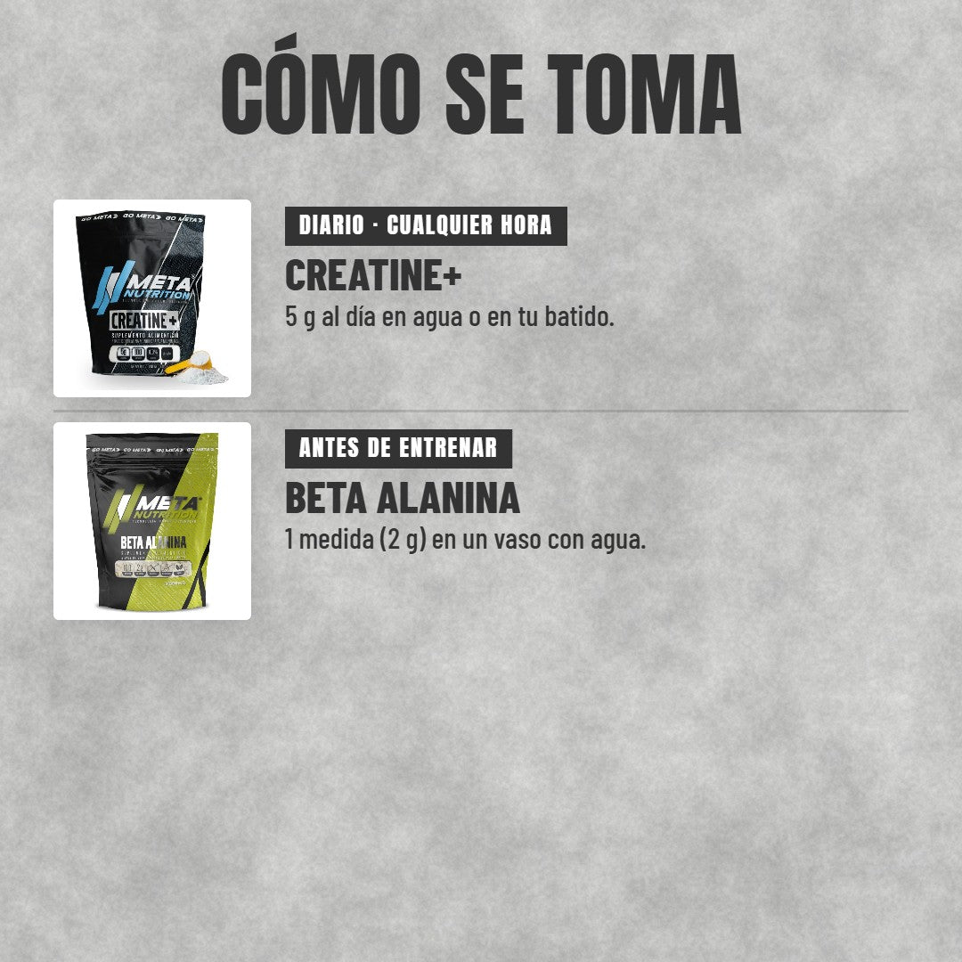 Cómo se toma el Pack Creatina + Beta Alanina