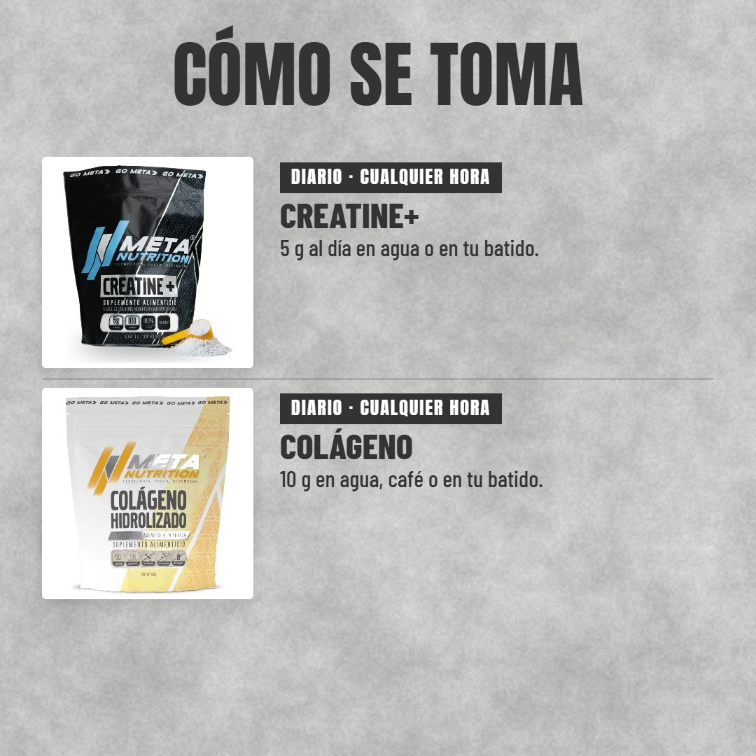 Cómo se toma el Pack Creatina y Colágeno