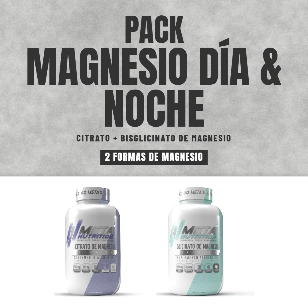 Pack Magnesio Día y Noche: citrato y bisglicinato de magnesio