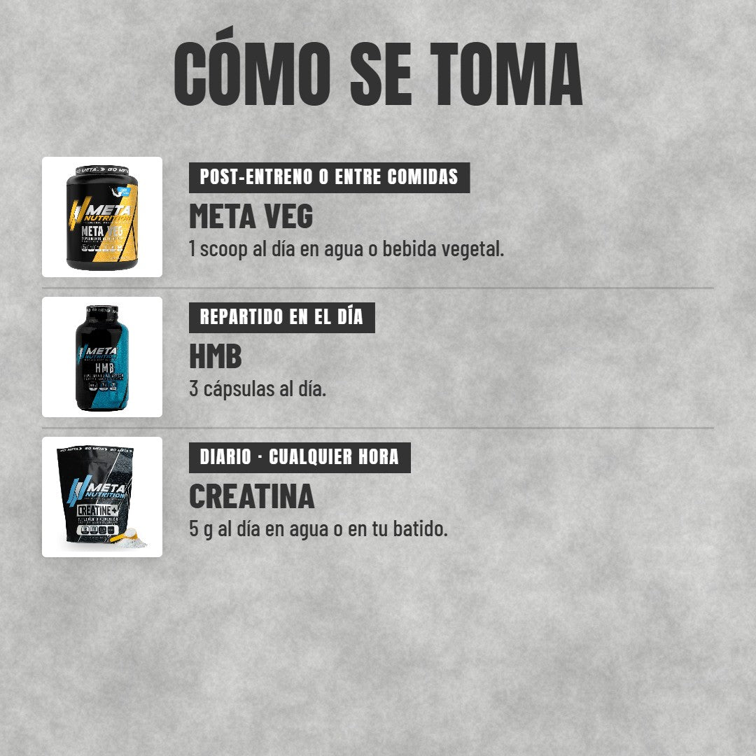 Cómo se toma el Pack Ganancia Muscular Vegan