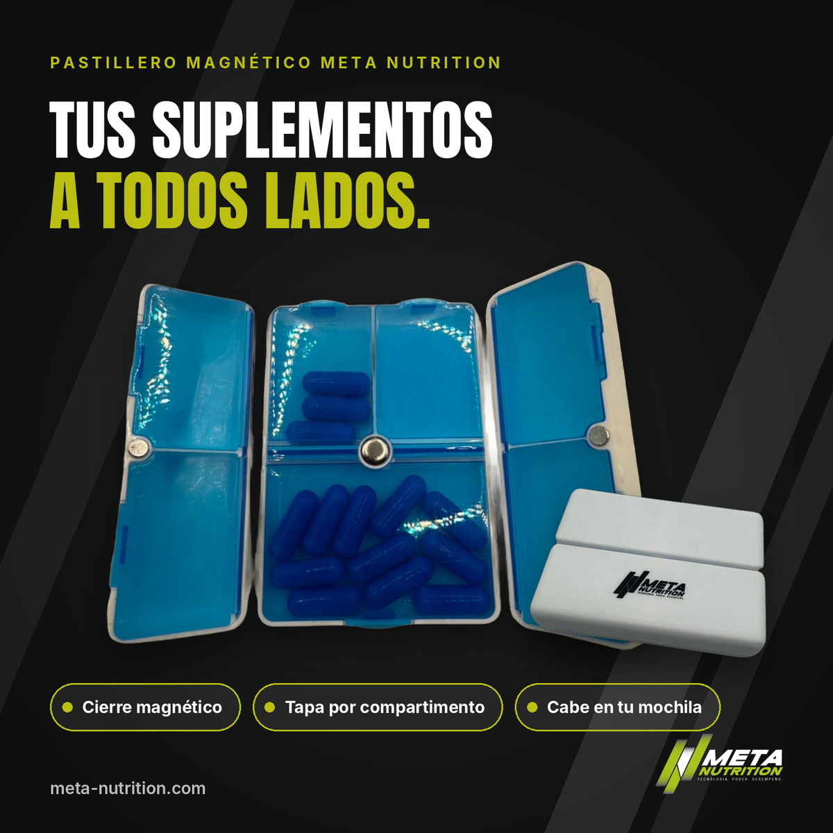 Pastillero magnético Meta Nutrition