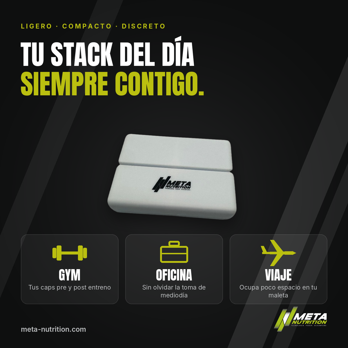 Pastillero magnético Meta Nutrition